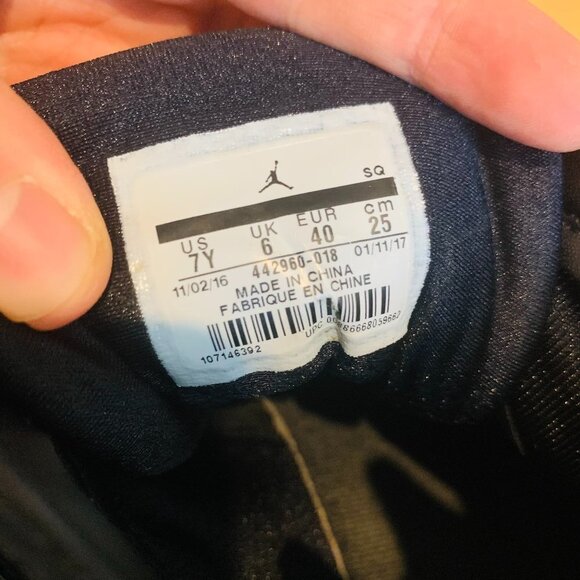 Nike Air Jordan 7 Retro GG Black/Hyper Pink Youth Size 7 442960-018 - Picture 10 of 11